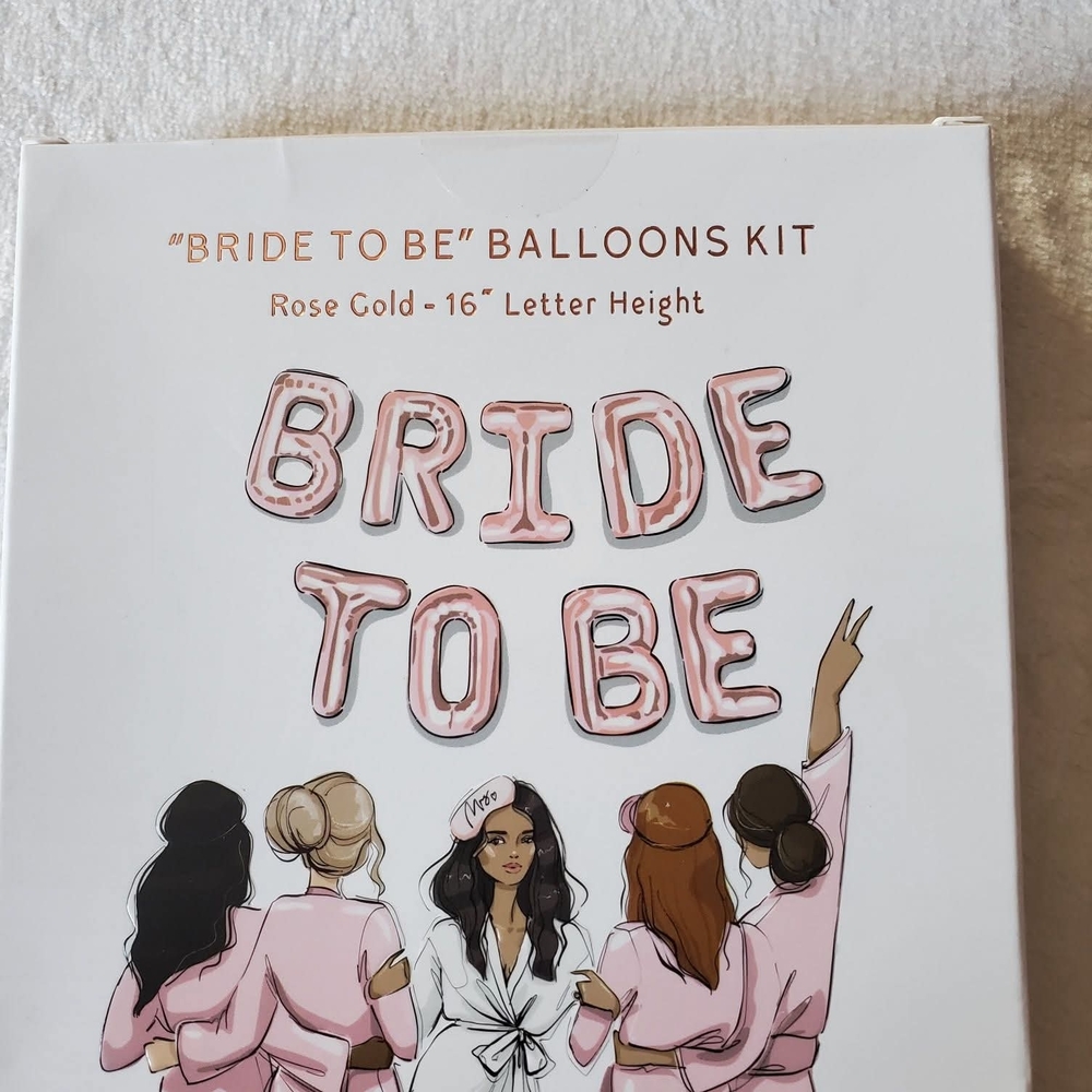 Rose Gold 'Bride to Be' Balloons Kit